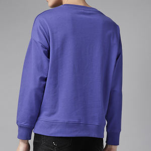 Sweat-shirts d'hiver pour femmes à col rond, coupe classique, en polaire respirante, avec logo personnalisable sur le devant, couleurs et logo personnalisables - Product Image 2