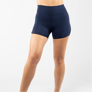 Shorts Deportivos para Mujer, para Correr, Fitness, Gimnasio, Cintura Elástica, Lona Sólida, Poliéster/Algodón, para Yoga - Product Image 1