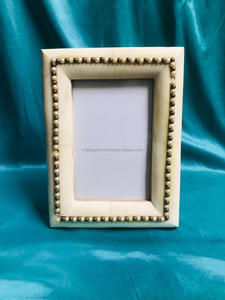 Cadre photo en MDF moderne personnalisé, fait à la main, agate, pierres semi-précieuses, décoration murale, cadres photo de table en bois - Product Image 2