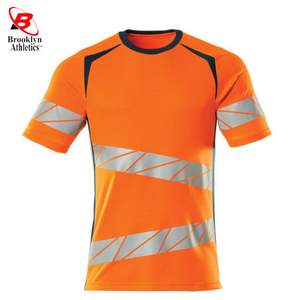 <b>High</b> Visibility Workwear Short-Sleeved <b>T</b>-<b>Shirts</b> for Men Customizable Cotton and Polyester Water-Proof Feature - Product Image 1
