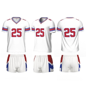 Maillots de football 7v7 à manches courtes personnalisés vêtements de sport d'équipe OEM respirants ensembles d'uniformes de football américain à impression par transfert de chaleur - Product Image 4