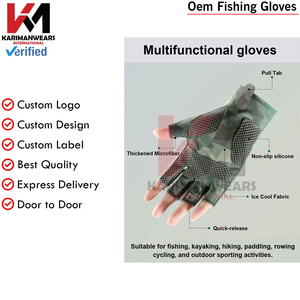 Gants de pêche personnalisés en gros avec logo OEM, expédition rapide, gants de pêche sans doigts anti-UV pour l'été - Product Image 6