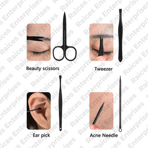 ชุดเสริมสวยทำเล็บมือเล็บเท้าสแตนเลสแบบมืออาชีพพร้อมกระเป๋า - Product Image 6