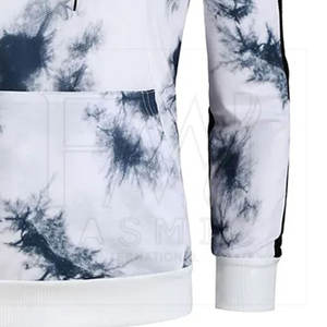 Sudadera con capucha de fitness para hombre de tela de algodón 100% de tendencia, tinte de corbata de alta calidad con patrón sólido de bolsillo para invierno - Product Image 4