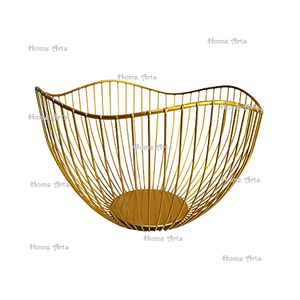 Panier en métal de dernière génération, forme et taille personnalisées, panier de rangement pour fruits avec base en bois pour les fournisseurs en gros - Product Image 4