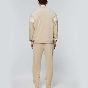 Conjunto de 2 piezas para correr, ropa lisa con logotipo personalizado, algodón, cremallera, chándal para hombre, venta al por mayor, ropa deportiva, chándales de entrenamiento informales 2025 - Product Image 3