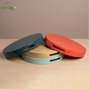 Bandeja de Bambú Minimalista, Ecológica, Sostenible, Duradera, Ligera y Portátil, con Diseño Personalizable y Lacado para Uso Diario - Product Image 4
