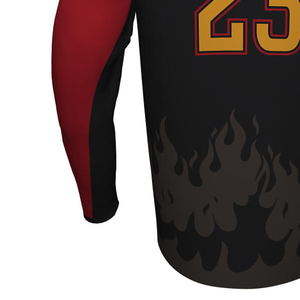 2024 personalizado tiro manga larga sublimación impresión 100% poliéster hombres tiro camisas - Product Image 6