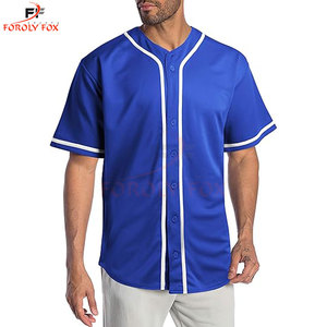 Camisetas de béisbol negras Media manga Cierre de botón Jersey deportivo en poliéster Jersey Diseño personalizado Jersey de béisbol - Product Image 5