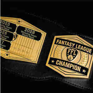 เข็มขัดหนังแชมป์ชุบทองกำหนดได้เองรางวัลกีฬาส่วนบุคคล WWE สำหรับอุปกรณ์มวยปล้ำกรีฑา - Product Image 3