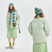 Veste d'hiver décontractée unisexe SK, col montant, imperméable, à capuche, rembourrage en polyester tissé 300 g/m², fermeture éclair avec logo sur le devant