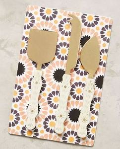 Leaf Design couteau à fromage et coupe-fromage ensemble de couverts couteaux à beurre en acier inoxydable idéal vaisselle en gros laiton pur sans plomb - Product Image 4