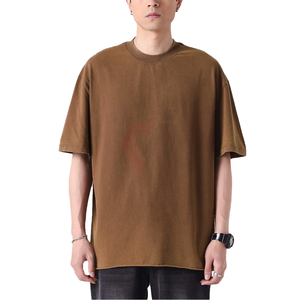 เสื้อยืดคอกลมปักลายขนาดใหญ่พิเศษสำหรับผู้ชาย ผ้าฝ้าย 100% สไตล์วินเทจ ระบายอากาศได้ดี รับผลิตแบบ OEM - Product Image 4
