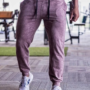 กางเกงวอร์มผ้าคอตตอนสำหรับผู้ชายกางเกงวิ่งจ๊อกกิ้งผ้าเกล็ดปลาซักกรดทำจากผ้าคอตตอนพิมพ์โลโก้ - Product Image 1