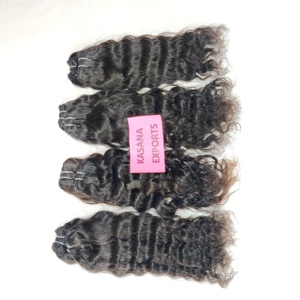 วิกผมมนุษย์แบบไม่ผ่านกระบวนการผมต่อสองชั้นเครื่องทำสีธรรมชาติ100% - Product Image 1