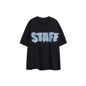 เสื้อยืดแนววินเทจโบฮีเมียนทำด้วยมือปักลายทุกข์ออกแบบได้ตามต้องการเสื้อผ้าลำลองแนวเรโทรศิลปะเก๋ๆ - Product Image 1