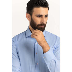 Camisas de Vestir Modernas 100% Algodón FS-CHK25-250 Antiarrugas Popelina Floral Cuello Mao Casual Elegante Corte Ajustado ODM - Product Image 2