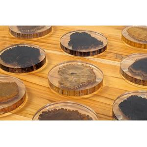 Posavasos cuadrado de madera y resina para taza de té, posavasos de diseño Multicolor hecho a mano de la mejor calidad, precio barato - Product Image 5