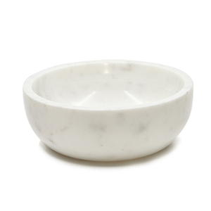 Indian <b>Dinnerware</b> Bowl for Homes and Hotels This Elegant Round White Marble Bowl is Available in Bulk at a Reasonable Price - Product Image 1