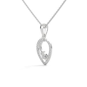 Elegante juego de colgantes chapados en oro blanco Diseño exquisito con diamantes cultivados en laboratorio Artesanía Premium Colgantes finos Encantos - Product Image 2