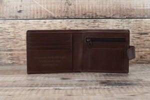 Cartera plegable de cuero genuino de diseño personalizado para hombre, estilo Vintage, espacios en blanco de sublimación en blanco de color blanco, bricolaje - Product Image 5