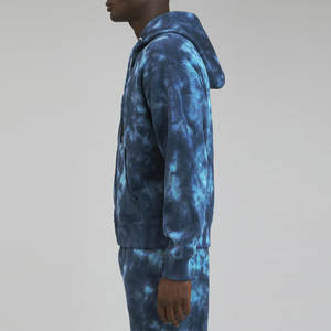 Sweat à capuche unisexe personnalisé OEM avec fermeture éclair, 100% coton molletonné, motif uni, séchage rapide, respirant, vente en gros, impression - Product Image 3