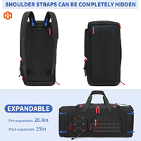 Autocollants personnalisés, logo, sac de sport durable, écologique, en polyester, résistant à l'eau, grande capacité 45L, sangle réglable pour un usage unisexe