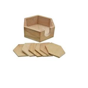 Sous-verres classiques en bois fabriqués à la main avec support tapis de boisson pour tasses à thé et tasses à bière pour bureau à domicile et fêtes - Product Image 2
