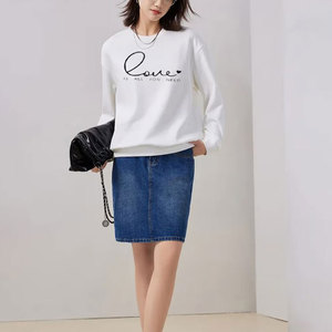 Vêtements de fitness pour femmes Pull de gym en polaire à col ras du cou Pull en coton Sweatshirts surdimensionnés pour femmes - Product Image 1