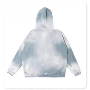 Nuevo estilo Último diseño Precio al por mayor Impresión digital Logotipo personalizado Sudadera con capucha térmica Lavado ácido vintage en blanco - Product Image 2