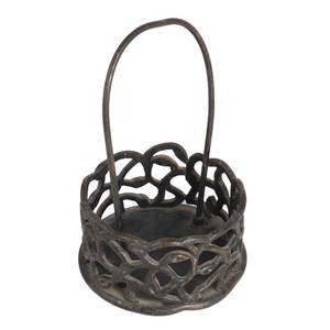 Panier et bol à fruits en laiton et métal avec poignée Bol de rangement antique décoratif pour la maison et la cuisine pour la décoration du salon - Product Image 3