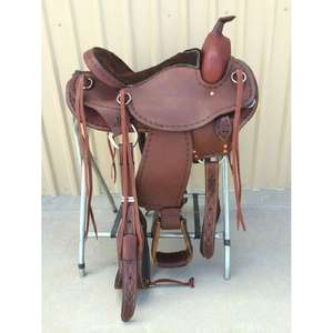 Artisanat Selle d'équitation anglaise en cuir véritable, arbre en bois, écologique, durable, confortable, équipement d'équitation européen - Product Image 5