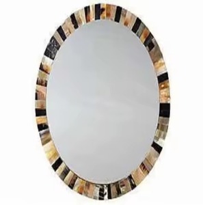 Home style wooden wall <b>mirror</b> <b>frame</b> for daily use in hallway bedroom or vanity area with solid finished and natural polish - Product Image 4