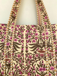 กระเป๋าถือผ้าฝ้ายอินเดียกระเป๋าสะพายไหล่สำหรับช้อปปิ้งประจำวัน - Product Image 2