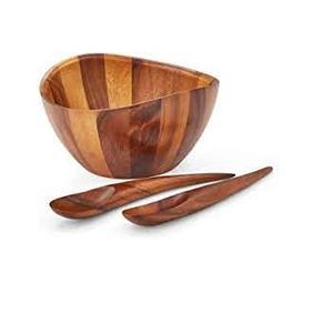 Cuencos de madera tallados a mano de madera de mango para cocina, mesa de comedor, logotipo personalizado, restaurante, grado alimenticio - Product Image 6