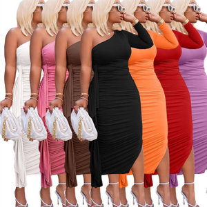 Abito da festa di lusso monospalla a trapezio con paillettes, perle, applicazioni 3D e scollo a cuore, lunghezza al pavimento - Product Image 1