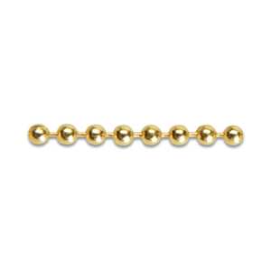 Catena a Perline in Ottone Lucido Mm. 3,5 - Product Image 2