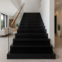 Dalle de granit moderne polie noir absolu pour plans de travail, salles à manger et intérieurs de villas