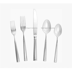Meilleure vente, ensemble de couverts en acier inoxydable avec poignée ronde de créateur, couverts plaqués argent pour hôtel et restaurant - Product Image 1