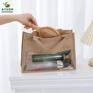 Bolsas de compras con logotipos hechas de yute 100%, bolsas personalizadas para mercados y centros comerciales - Product Image 4