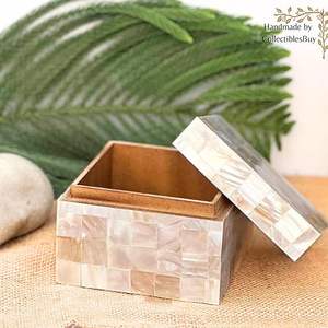 กล่องเก็บเครื่องประดับทรงสี่เหลี่ยมทำด้วยมือทำจากเรซิ่นอินเดียที่ทันสมัยดีไซน์น่าทึ่งพร้อมต้นทุนต่ำ - Product Image 6