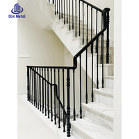Rampe d'escalier intérieure en fer forgé en forme de U, de conception récente, de haute qualité, pour villas et maisons, style rétro, garde-corps de sécurité