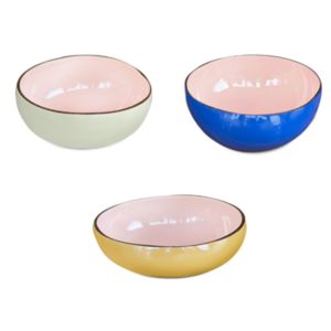 ชามมะพร้าวเคลือบแล็กเกอร์ที่มีสีสันสวยงามเป็นมิตรกับสิ่งแวดล้อมสำหรับเสิร์ฟสลัดของหวานหรือของตกแต่ง - Product Image 1