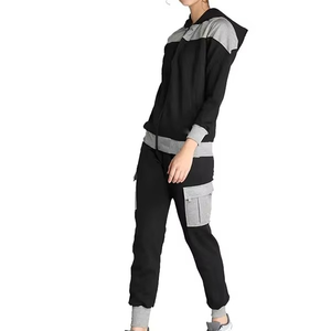 Vêtement de sport d'hiver en gros pour femmes, survêtement à capuche imprimé, nouveau survêtement en coton élégant - Product Image 3