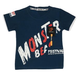 T-shirt à manches courtes pour garçons - Bleu acier - Product Image 1