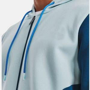 Sólido nuevo estilo 2021 Premium Super grueso 450GSM algodón polar Sudadera con capucha de gran tamaño Logo Color bloque cremallera sudaderas con capucha - Product Image 2