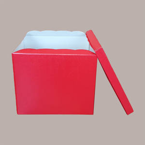 2 Pcs Red Leather <b>Decorative</b> Storage <b>Boxes</b> <b>with</b> <b>Lid</b> 400x340H340 mm Trunk Box Style - Product Image 5