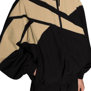 Ensemble survêtement d'hiver personnalisé pour homme 2026, veste coupe-vent zippée en nylon et pantalon pour le sport, survêtement en polyester pour homme - Product Image 4