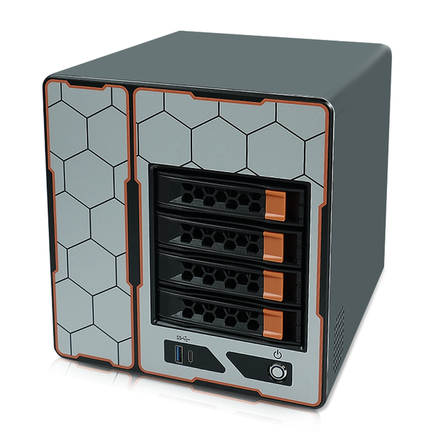 NAS Case 4-Bay Metal Server for Home & Business Use B250 Model USB Interface Stock Available Cloud Storage with CPU