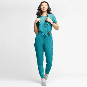 Uniformes de enfermería para hospital para mujer, conjunto de Enfermería de ajuste cómodo, uniformes médicos con cuello y cinturón elegantes para clínica de Hospital - Product Image 6